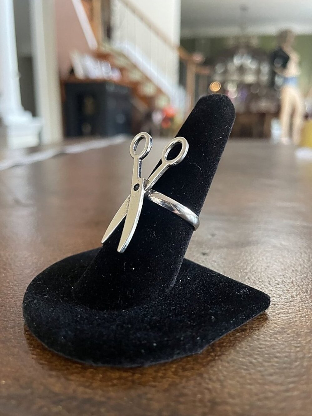 Vintage Style Scissors Statement Ring | Goth Punk Quirky Boho Fashion | Novelty